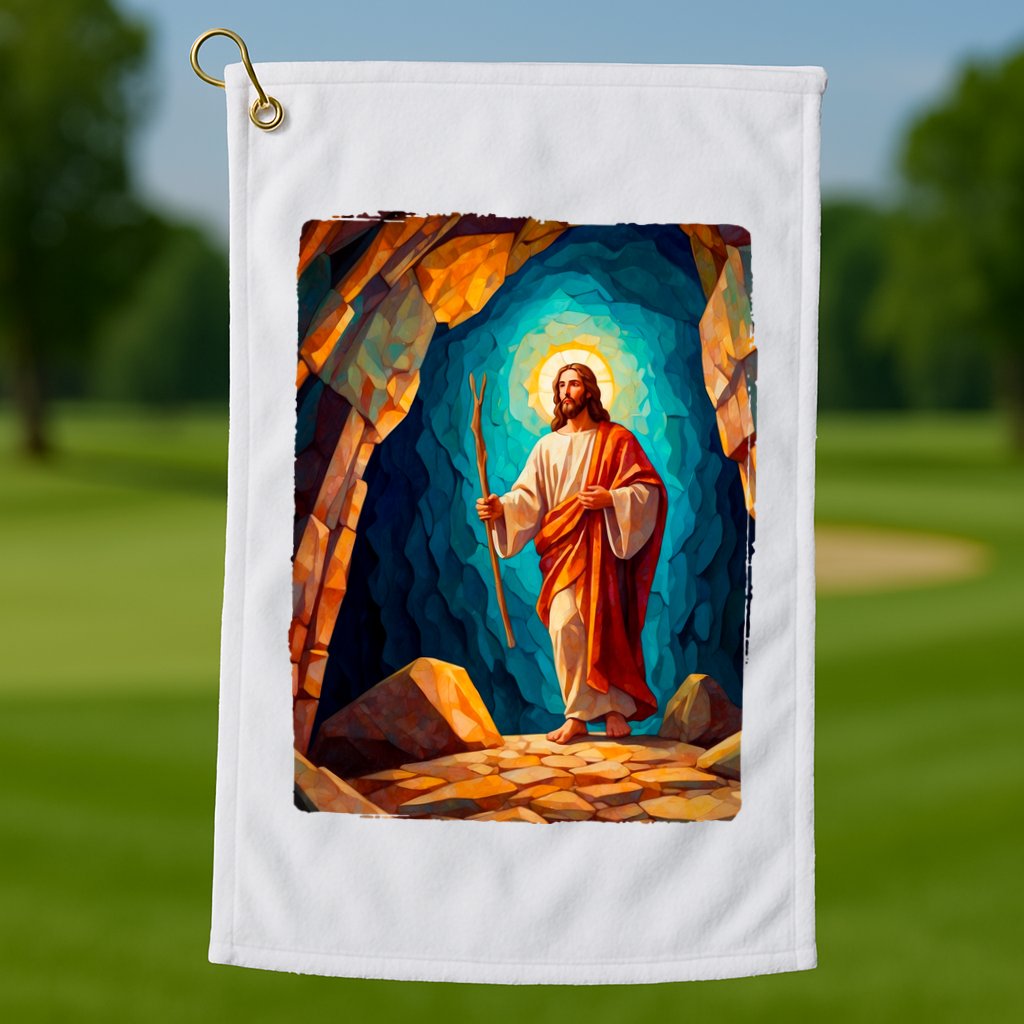 Jesus Christ Scene Portrait Golf Towel