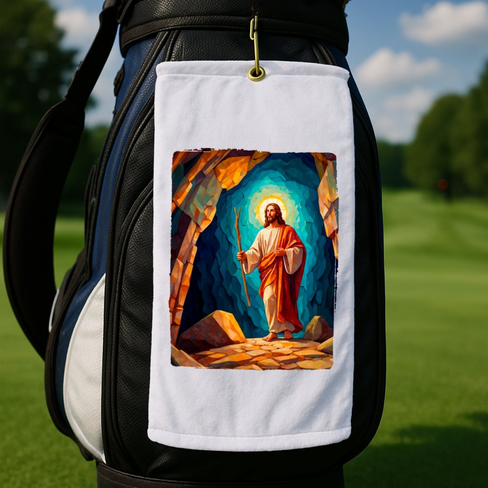 Jesus Christ Scene Portrait Golf Towel
