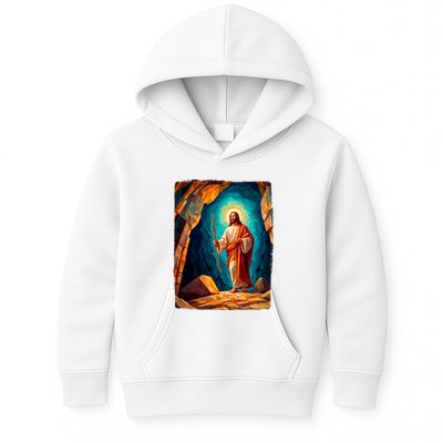 Jesus Christ Scene Portrait Kids Hoodie