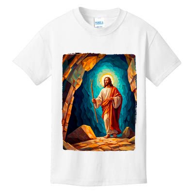 Jesus Christ Scene Portrait Kids T-Shirt