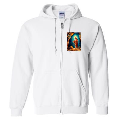 Jesus Christ Scene Portrait Full Zip Hoodie