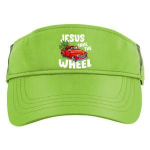 Jesus Christ Take The Wheel Red Truck Christmas Christian Adult Drive Performance Visor