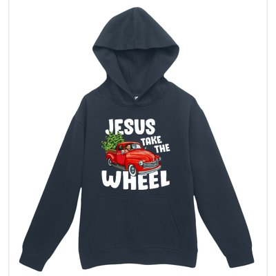 Jesus Christ Take The Wheel Red Truck Christmas Christian Urban Pullover Hoodie