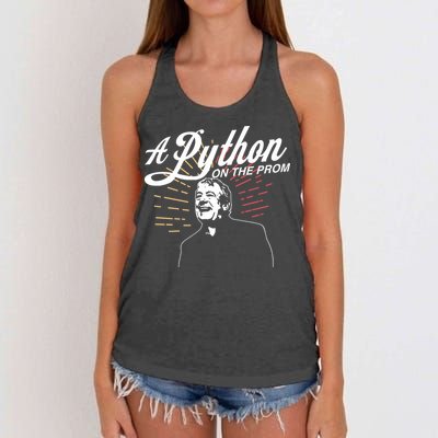 John Cleese Terry Jones A Python On The Prom Women's Knotted Racerback Tank