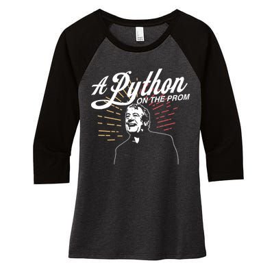 John Cleese Terry Jones A Python On The Prom Women's Tri-Blend 3/4-Sleeve Raglan Shirt