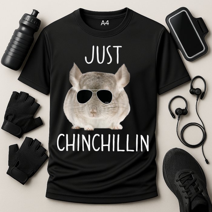 JUST CHINCHILLIN TSHIRT, CHINCHILLA, BRO, RELAXING, CHILLIN Cooling Performance Crew T-Shirt