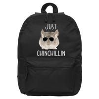 JUST CHINCHILLIN TSHIRT, CHINCHILLA, BRO, RELAXING, CHILLIN 16 in Basic Backpack