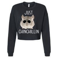 JUST CHINCHILLIN TSHIRT, CHINCHILLA, BRO, RELAXING, CHILLIN Cropped Pullover Crew