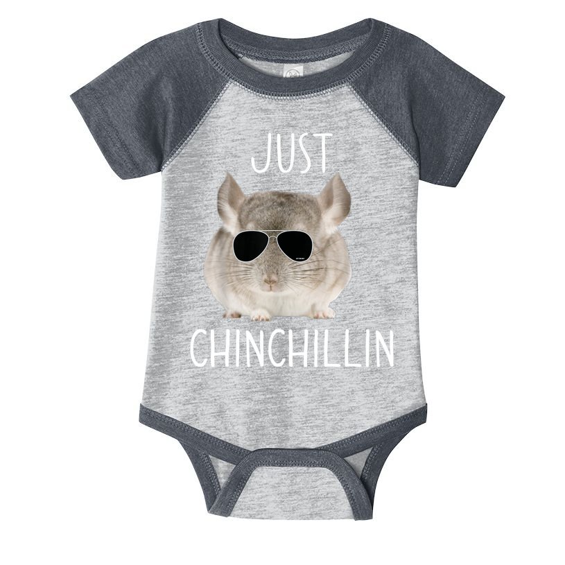 JUST CHINCHILLIN TSHIRT, CHINCHILLA, BRO, RELAXING, CHILLIN Infant Baby Jersey Bodysuit