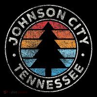 Johnson City Tennessee Tn Vintage Graphic Retro 70s Tall T-Shirt