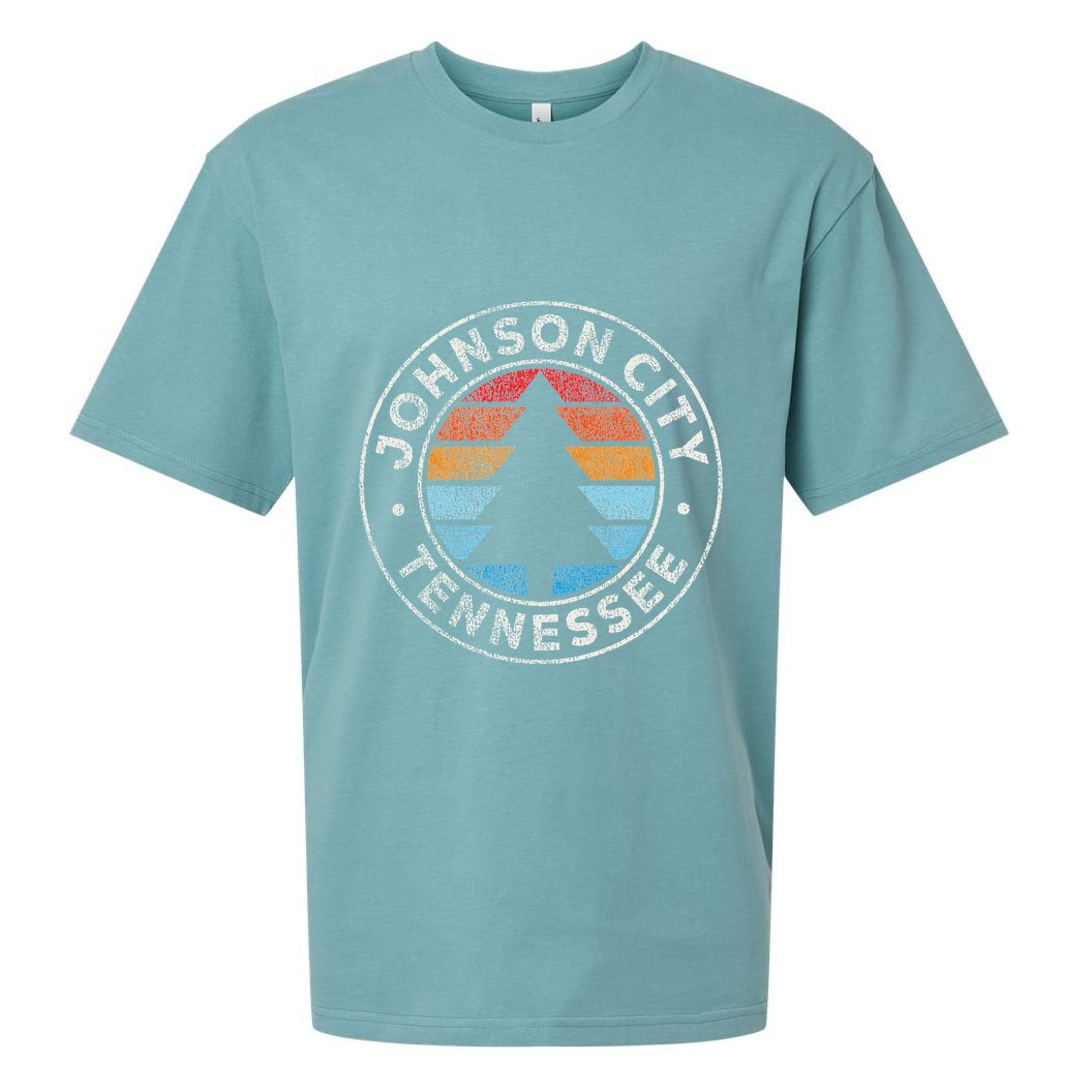 Johnson City Tennessee Tn Vintage Graphic Retro 70s Sueded Cloud Jersey T-Shirt