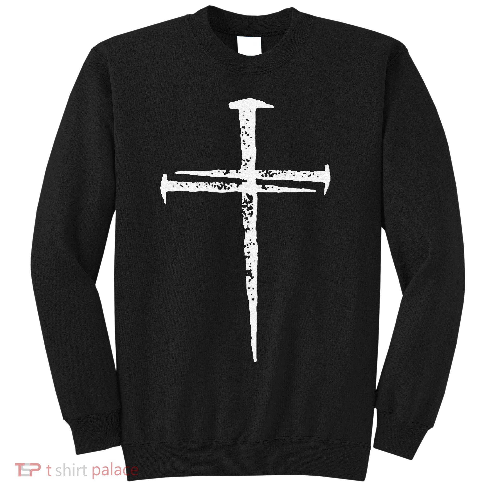 Jesus Cross Three Nails Christian Vintage Sweatshirt