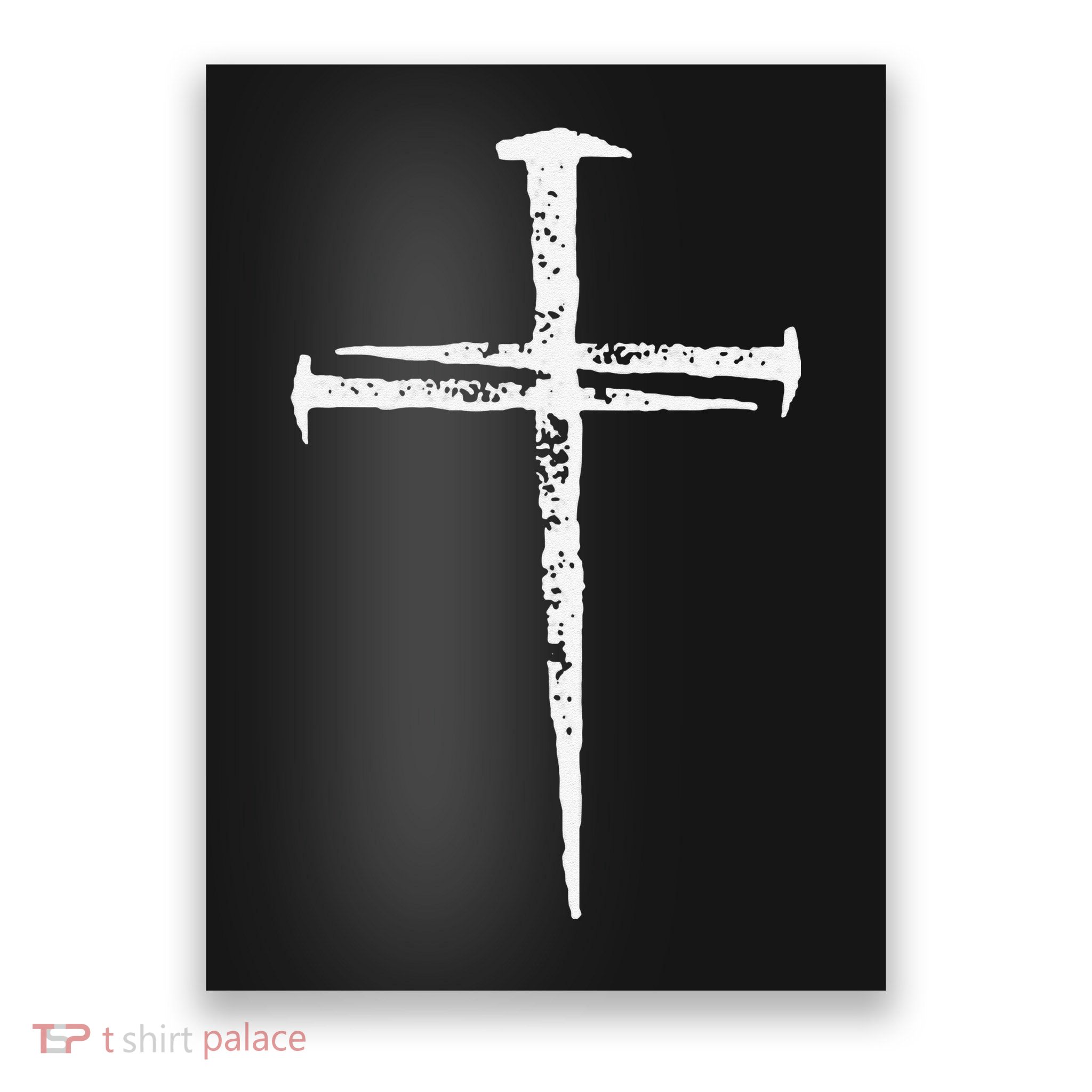 Jesus Cross Three Nails Christian Vintage Poster