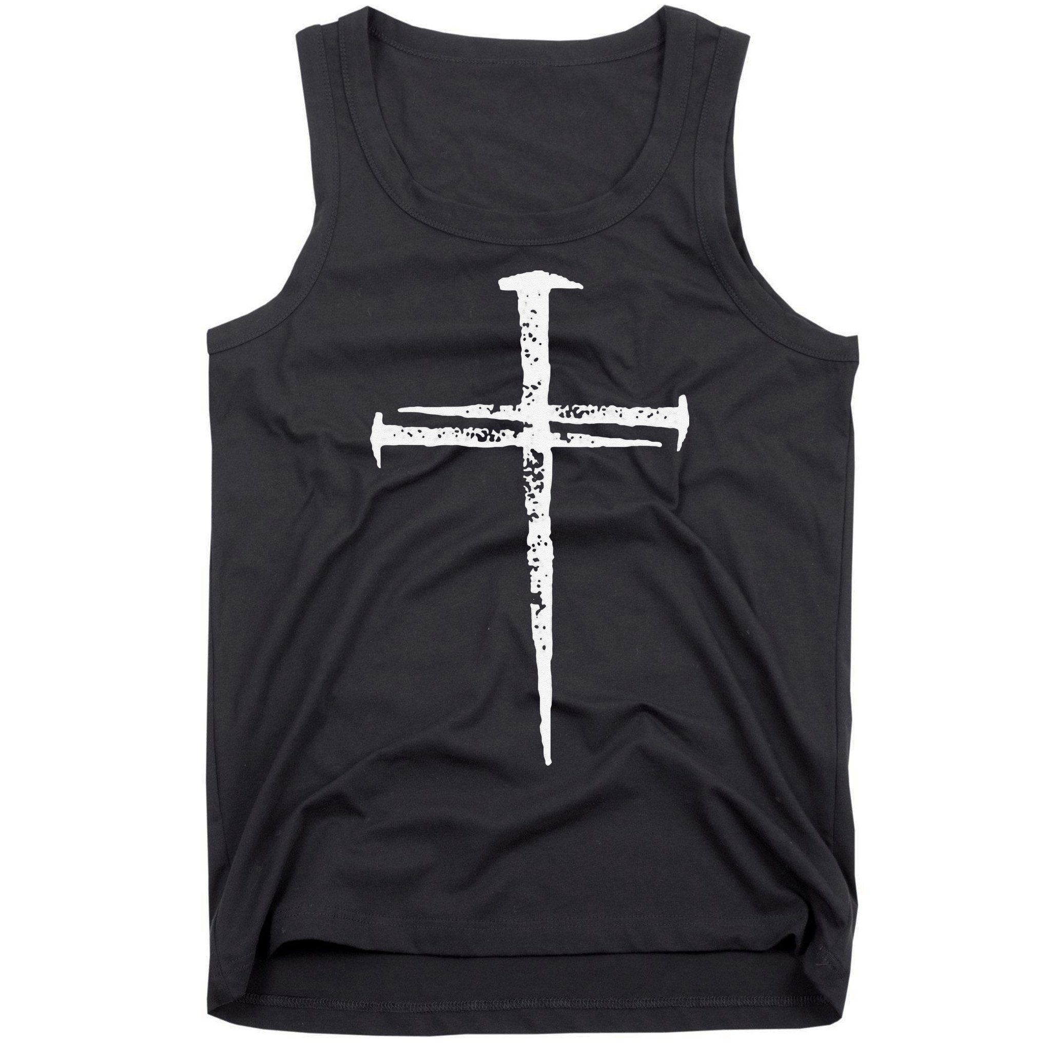 Jesus Cross Three Nails Christian Vintage Tank Top