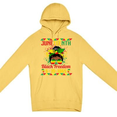 Juneteenth Celebrations Through Glasses Of Bold Black Women Premium Pullover Hoodie