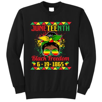 Juneteenth Celebrations Through Glasses Of Bold Black Women Sweatshirt