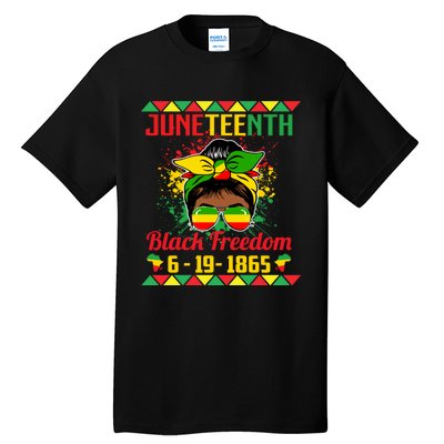 Juneteenth Celebrations Through Glasses Of Bold Black Women Tall T-Shirt