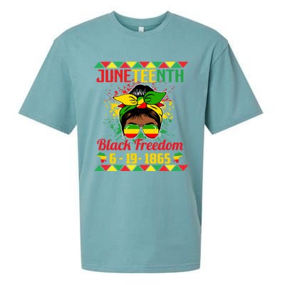 Juneteenth Celebrations Through Glasses Of Bold Black Women Sueded Cloud Jersey T-Shirt