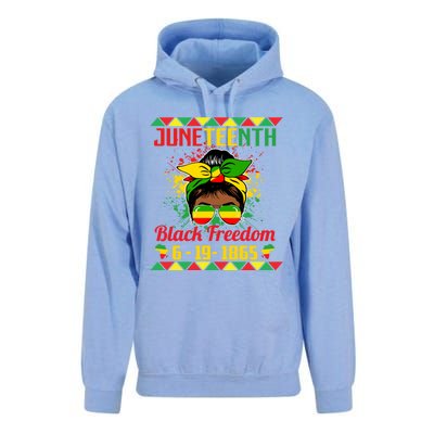 Juneteenth Celebrations Through Glasses Of Bold Black Women Unisex Surf Hoodie