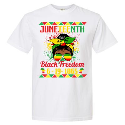 Juneteenth Celebrations Through Glasses Of Bold Black Women Garment-Dyed Heavyweight T-Shirt