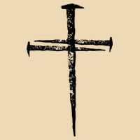 Jesus Cross Three Nails Christian Vintage Bag