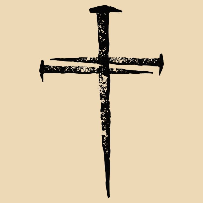 Jesus Cross Three Nails Christian Vintage Bag