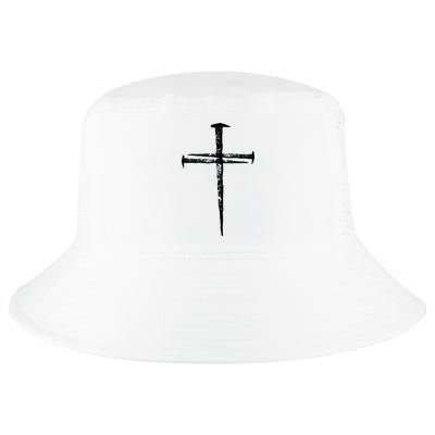 Jesus Cross Three Nails Christian Vintage Cool Comfort Performance Bucket Hat