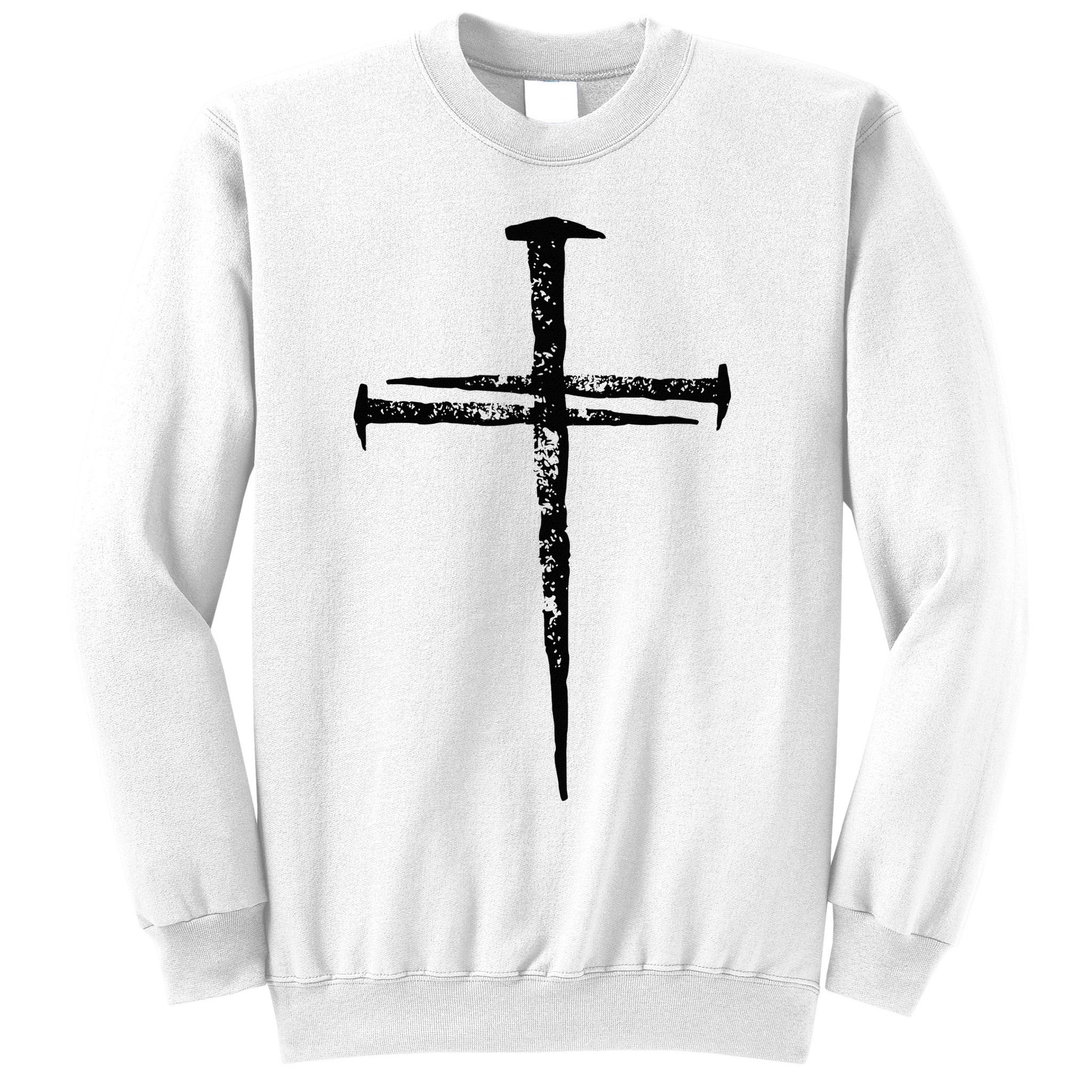 Jesus Cross Three Nails Christian Vintage Sweatshirt