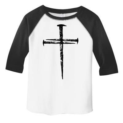 Jesus Cross Three Nails Christian Vintage Toddler Fine Jersey T-Shirt