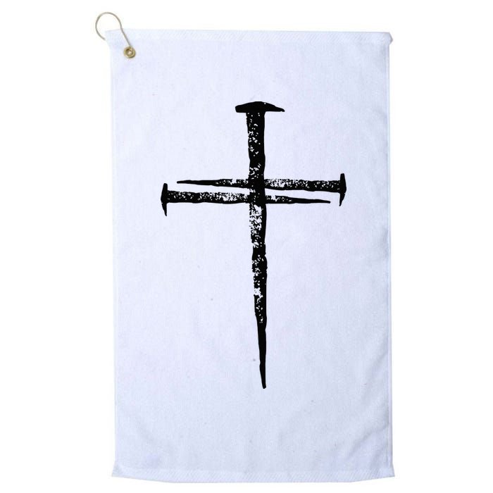 Jesus Cross Three Nails Christian Vintage Golf Towel
