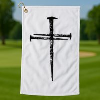 Jesus Cross Three Nails Christian Vintage Golf Towel