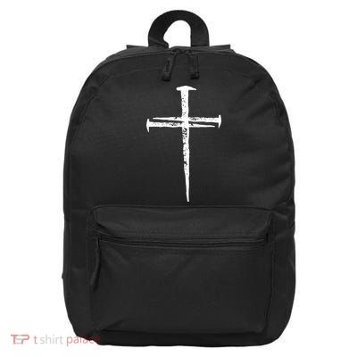 Jesus Cross Three Nails Christian Vintage 16 in Basic Backpack
