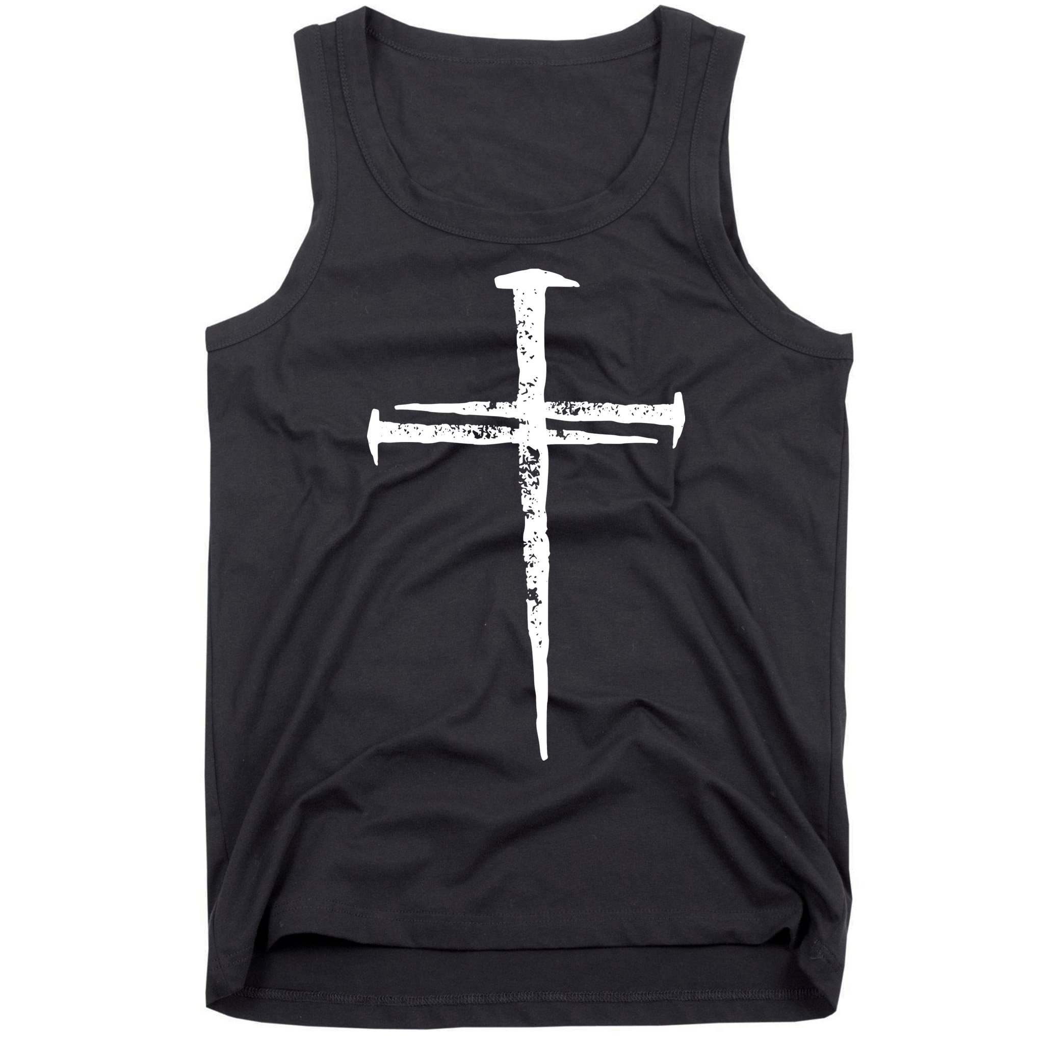 Jesus Cross Three Nails Christian Vintage Tank Top