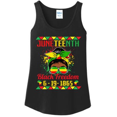 Juneteenth Celebrations Through Glasses Of Bold Black Ladies Essential Tank