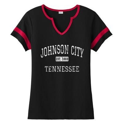 Johnson City Tennessee Tn Vintage Ladies Halftime Notch Neck Tee