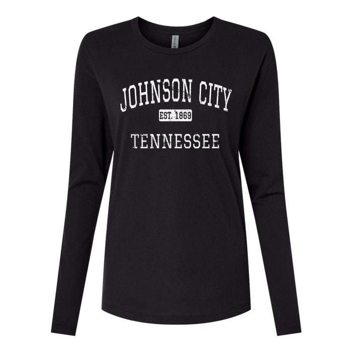 Johnson City Tennessee Tn Vintage Womens Cotton Relaxed Long Sleeve T-Shirt