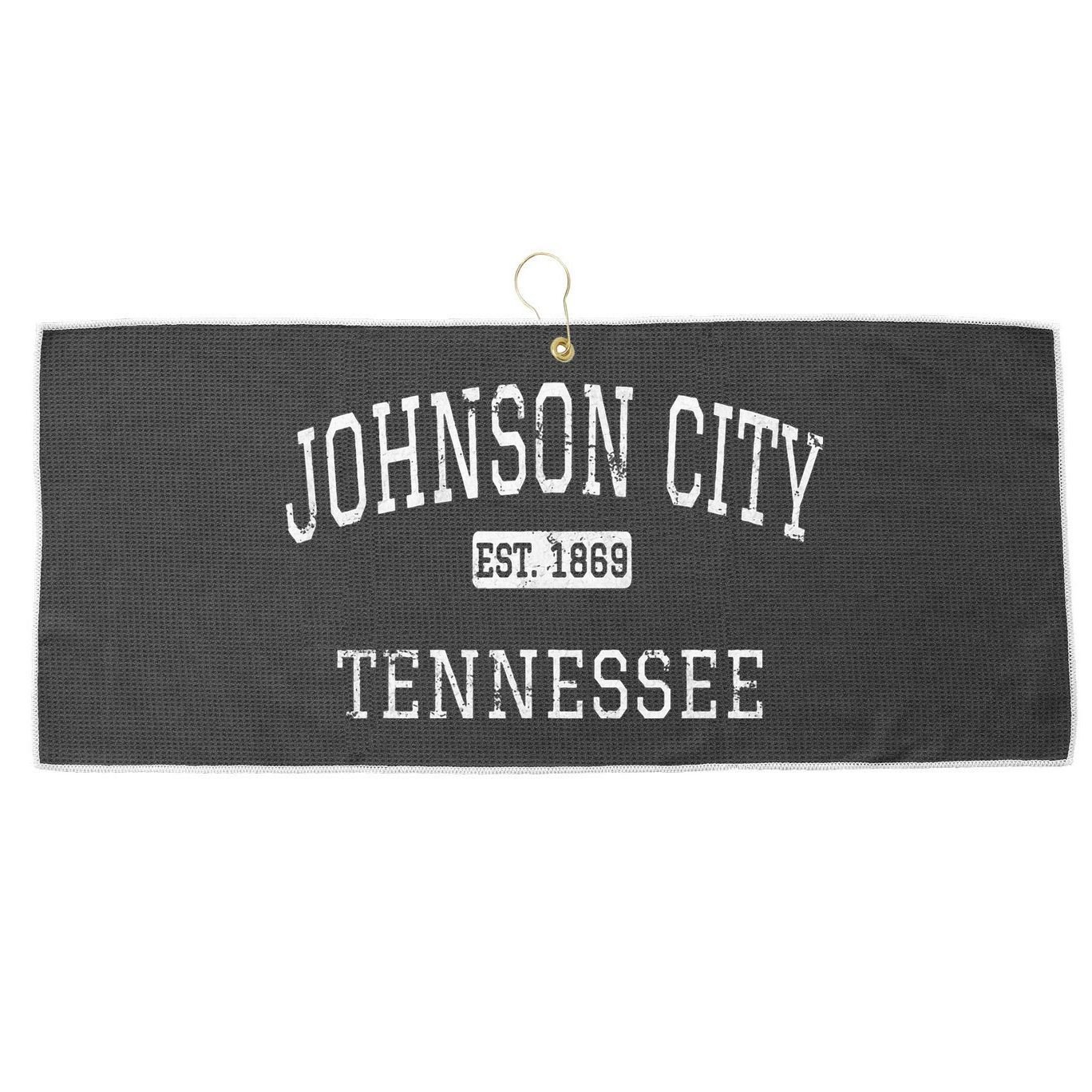 Johnson City Tennessee Tn Vintage Large Microfiber Waffle Golf Towel