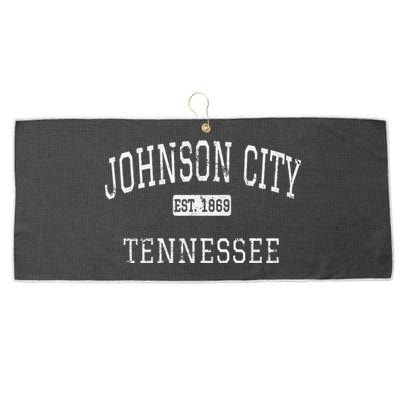 Johnson City Tennessee Tn Vintage Large Microfiber Waffle Golf Towel