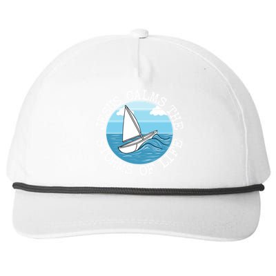 Jesus Calms The Storms Of Life Sailing Christian Sailor Snapback Five-Panel Rope Hat