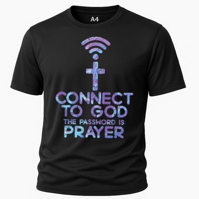 Jesus Christian Tee Connect To God The Password Is Prayer Performance Shirt