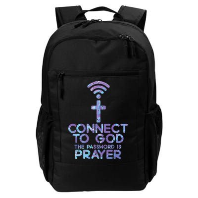 Jesus Christian Tee Connect To God The Password Is Prayer Backpack