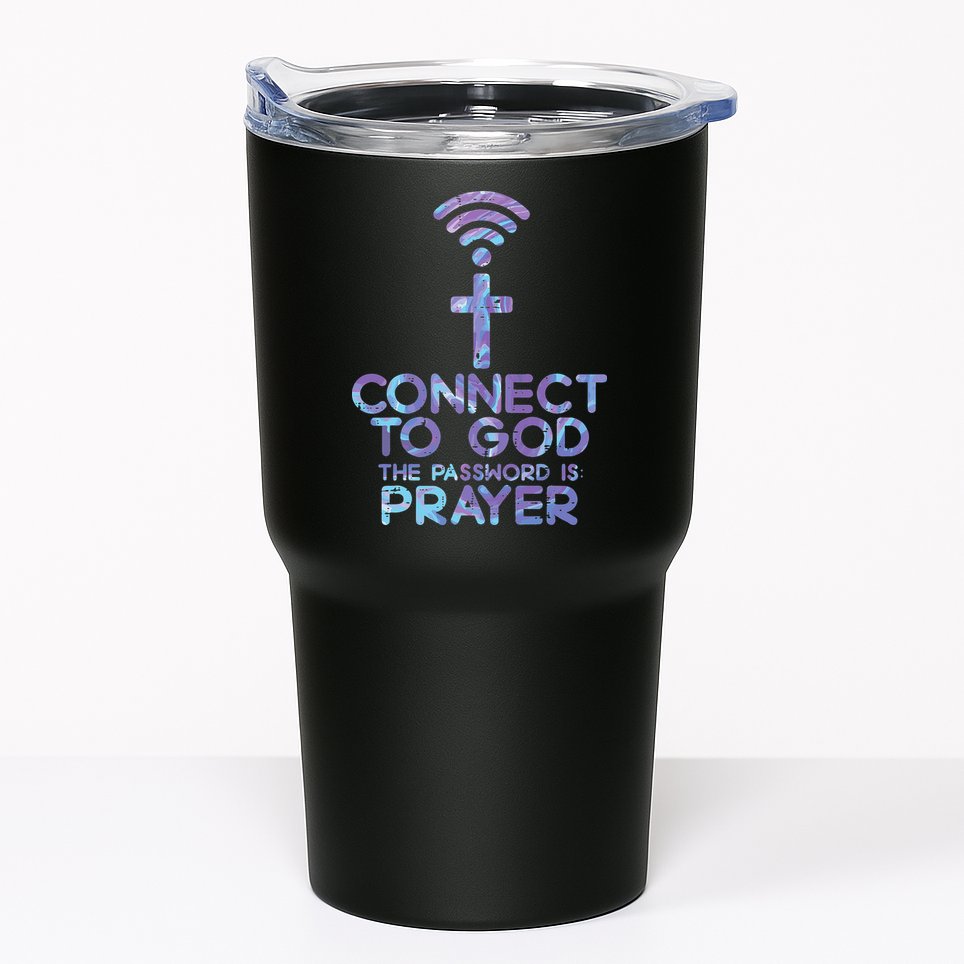 Jesus Christian Tee Connect To God The Password Is Prayer Tumbler
