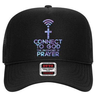 Jesus Christian Tee Connect To God The Password Is Prayer Trucker Hat