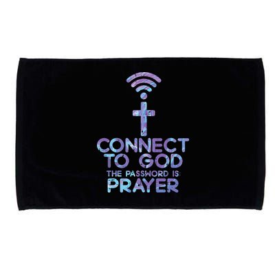 Jesus Christian Tee Connect To God The Password Is Prayer Microfiber Hand Towel
