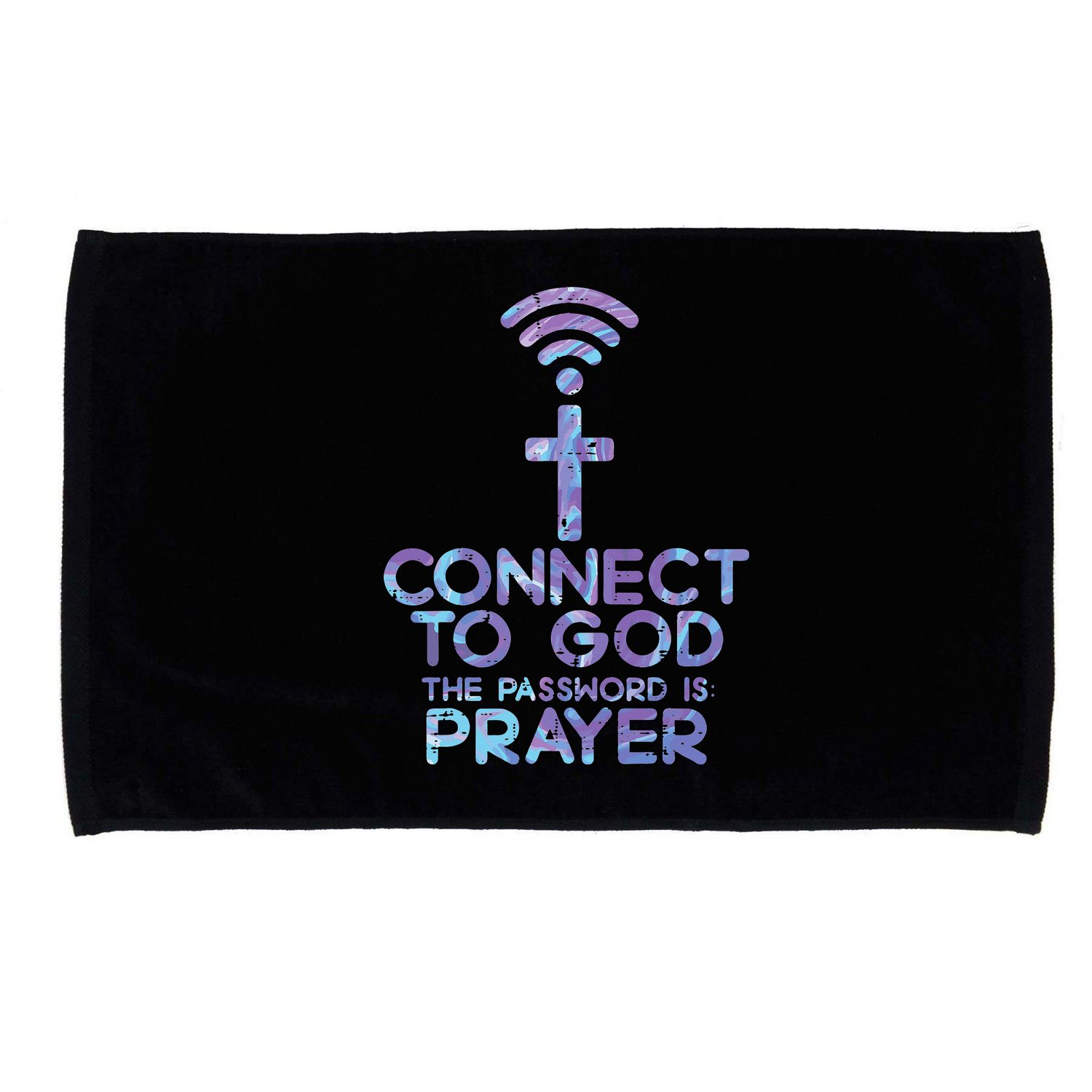 Jesus Christian Tee Connect To God The Password Is Prayer Microfiber Hand Towel