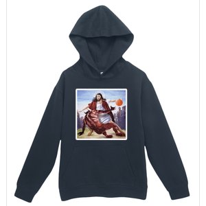 Jesus Crossing Up Satan Basketball Urban Pullover Hoodie