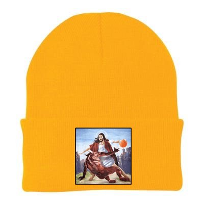 Jesus Crossing Up Satan Basketball Knit Cap Winter Beanie