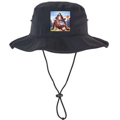 Jesus Crossing Up Satan Basketball Legacy Cool Fit Booney Bucket Hat