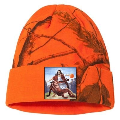 Jesus Crossing Up Satan Basketball Kati Licensed 12" Camo Beanie