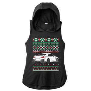 Jdm Car Ugly Christmas Drag Racing Drifting Enthusiast Xmas Gift Ladies PosiCharge Tri-Blend Wicking Draft Hoodie Tank